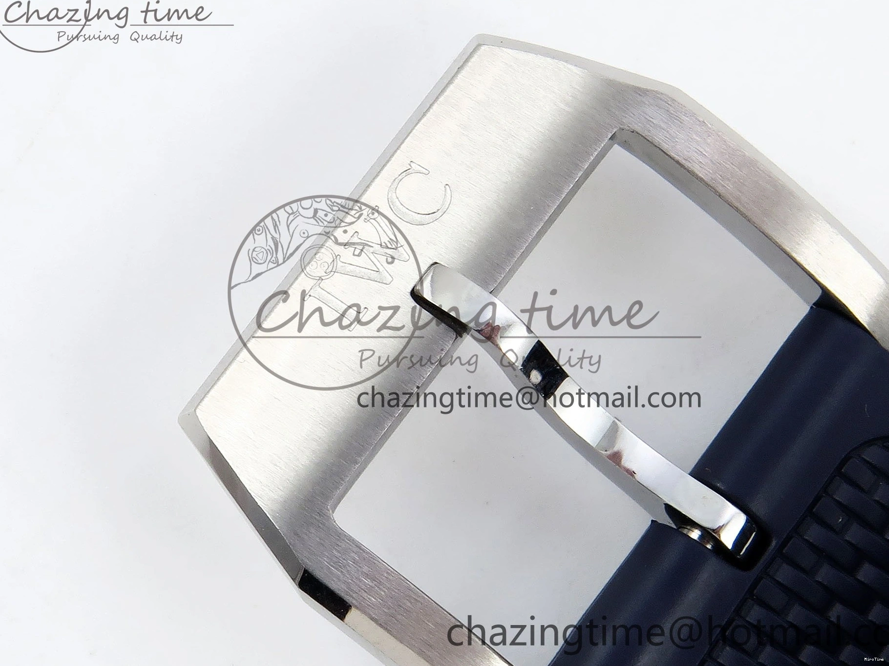 MIROTIME 0412 Casual Portuguese Chrono IW3716 Z+F 1:1 Best Edition White Dial on Blue Rubber Strap A 7016